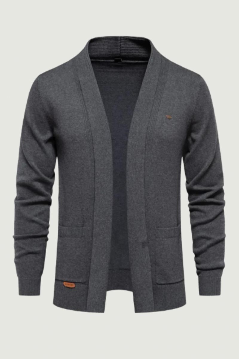 Cardigan D'hiver En Coton Pour Hommes Pull De Qualité Col Rabattu Pulls Tricotés