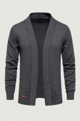 Cardigan D'hiver En Coton Pour Hommes Pull De Qualité Col Rabattu Pulls Tricotés