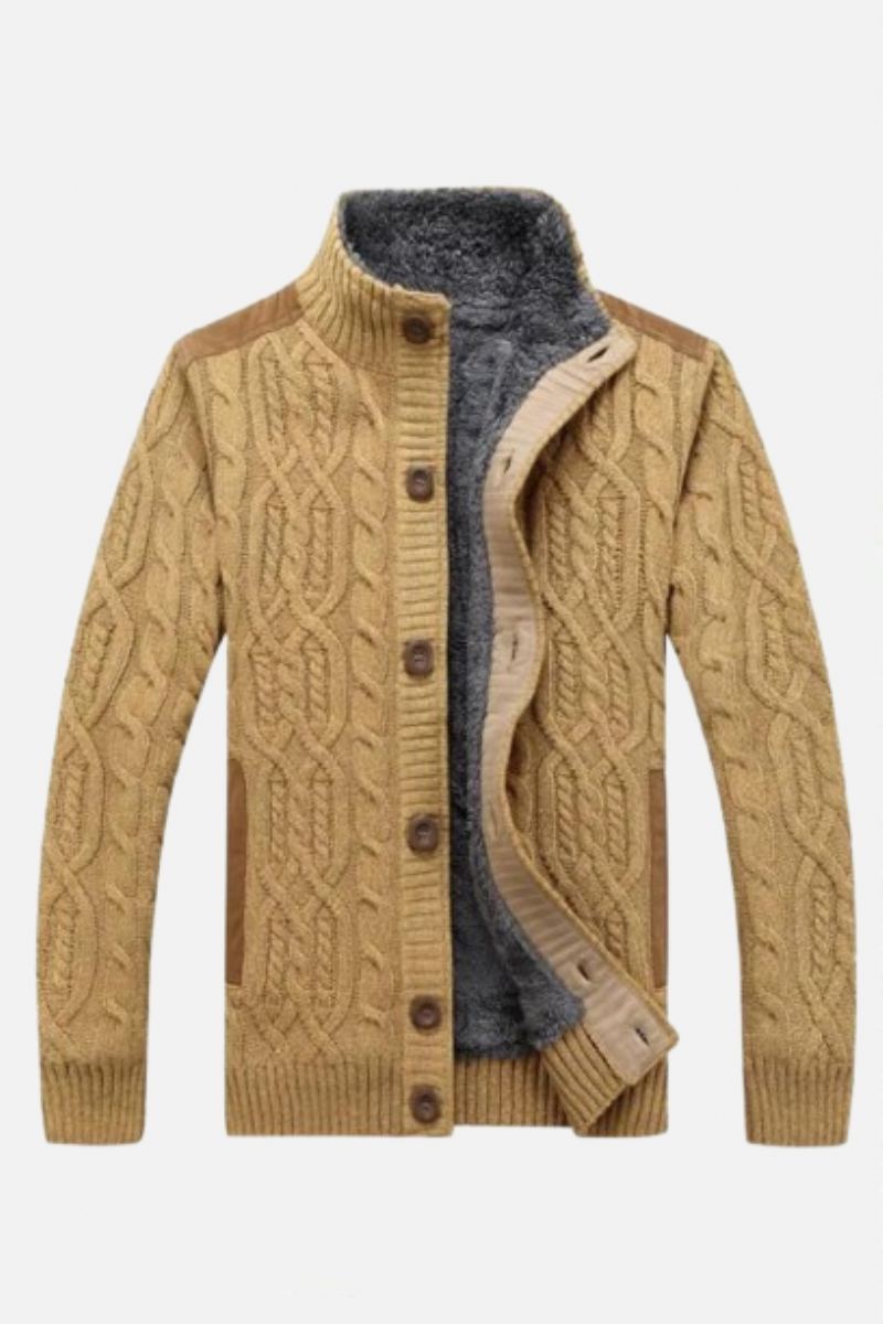 Chandails D'hiver Homme Cardigan Fermeture Éclair Mâle Tricots Manteaux Épais Chaud Épaissir Cachemire