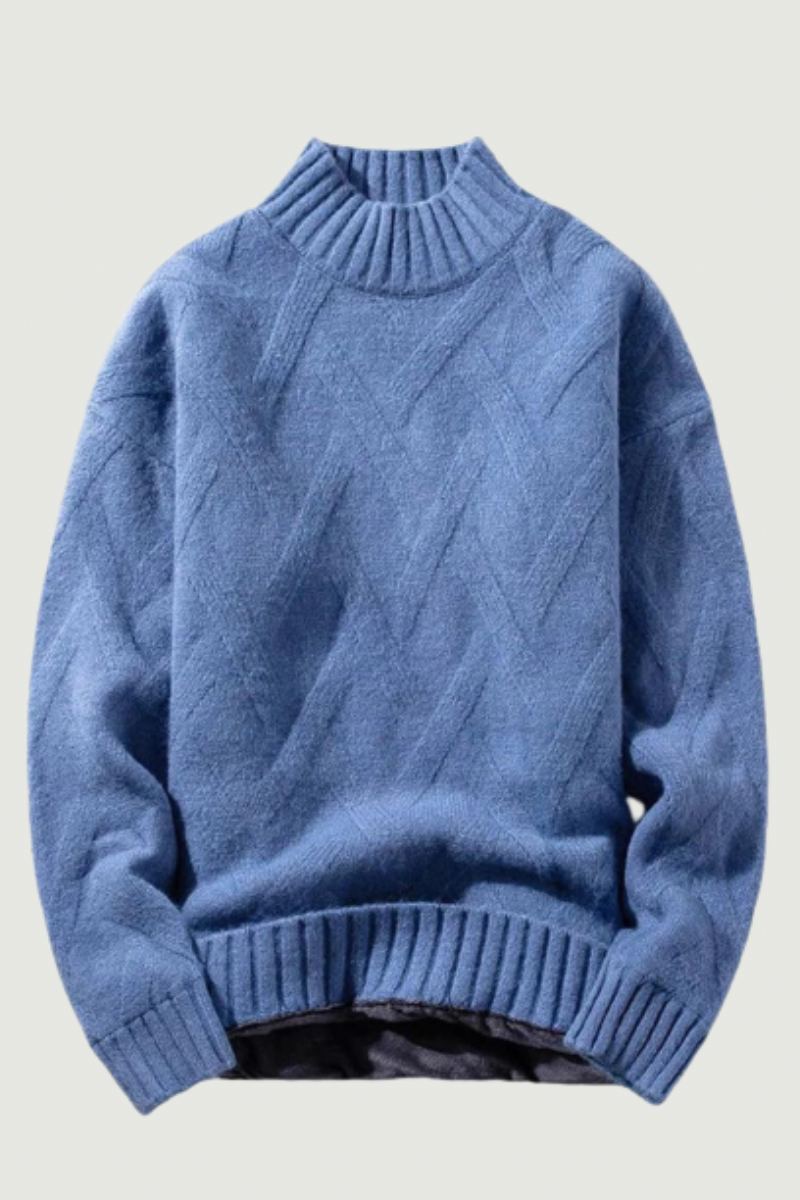 Pull À Col Roulé Pour Hommes En Tricot Chaud Loisirs Manches Longues Épais Streetwear Hiver