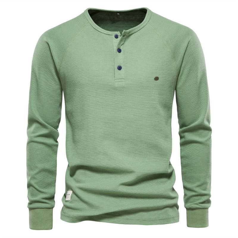 Pull Doux À Col Rond Pour Homme Vêtement Chaud Et Slim À Boutons Nouvelle Collection Automne - Blanc