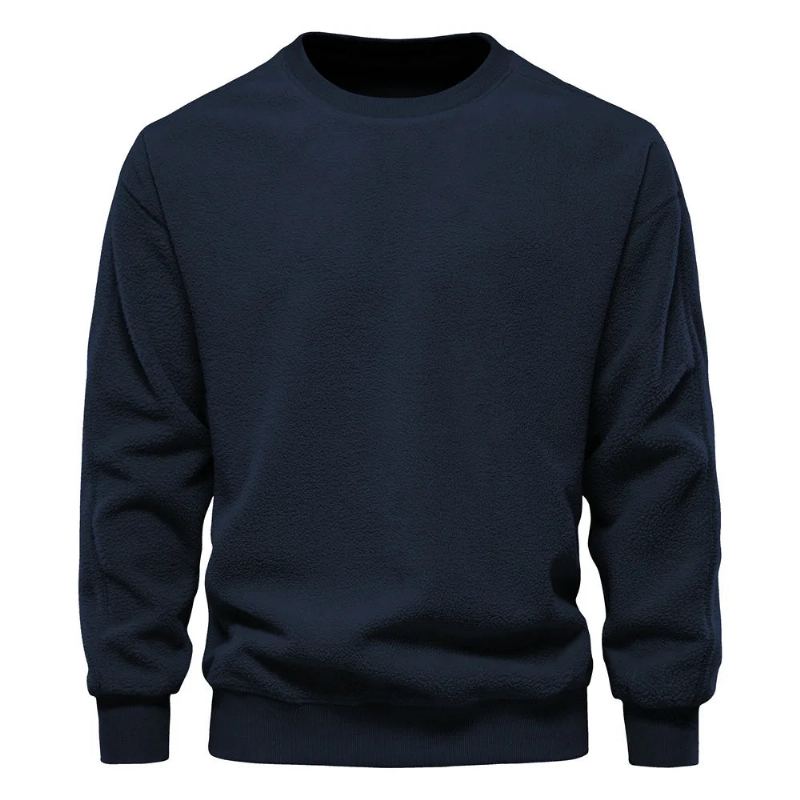 Pull Homme Automne Hiver Style Décontracté Simple Solide Haut - Noir