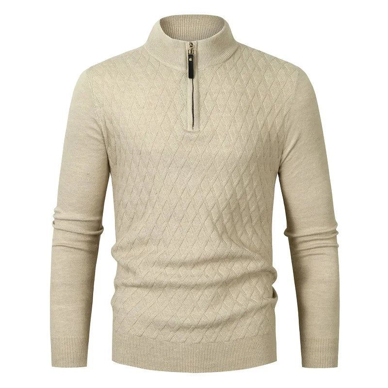 Pull Slim Polyvalent Automne/hiver Pour Homme - Crème