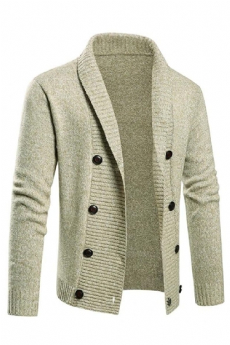 Pull En Tricot Pour Homme Garde Au Chaud Coupe Slim Double Boutonnage Cardigan Décontracté Manteaux En Hiver