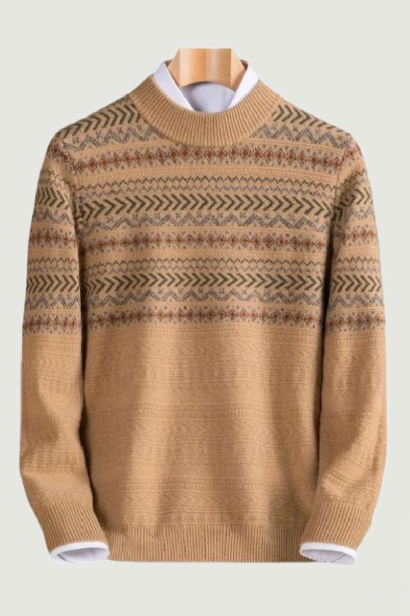 Pull En Tricot Jacquard Pour Hommes En Cachemire Automne Hiver