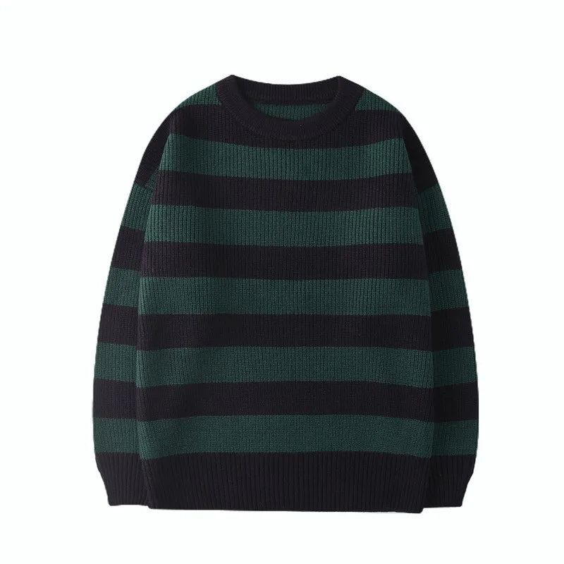 Streetwear Pull Rayé Tricoté Vintage Pulls Tate Langdon Même Style - Vert