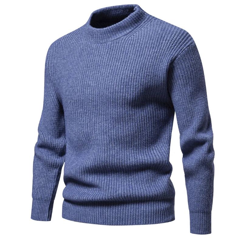 Vêtements Hommes Automne Et Hiver Pulls Tricotés Homme Coupe Ajustée Pull - Gris Foncé