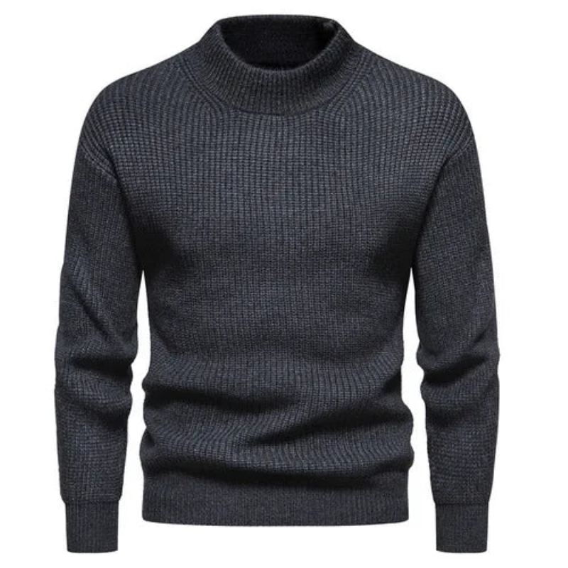 Vêtements Hommes Automne Et Hiver Pulls Tricotés Homme Coupe Ajustée Pull - Gris Foncé