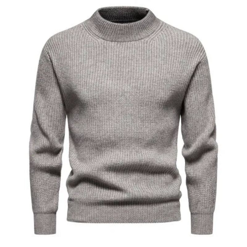 Vêtements Hommes Automne Et Hiver Pulls Tricotés Homme Coupe Ajustée Pull - Gris Foncé