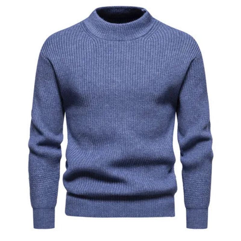 Vêtements Hommes Automne Et Hiver Pulls Tricotés Homme Coupe Ajustée Pull - Gris Foncé