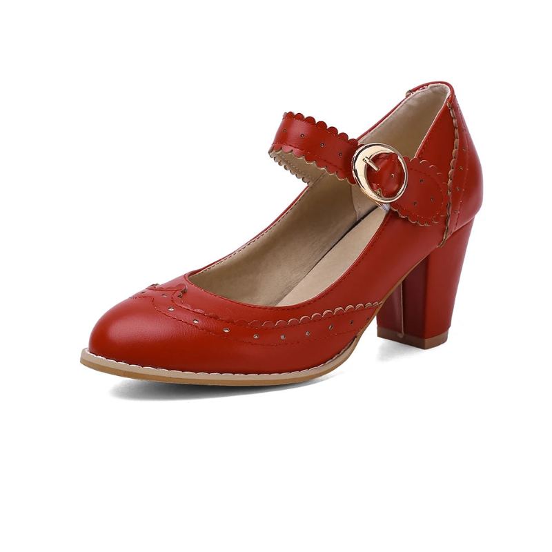 Chaussures Habillées Rétro Femmes Doux Bleu Rose Femme Vintage Fête Mariage Pompes Dames - Rose