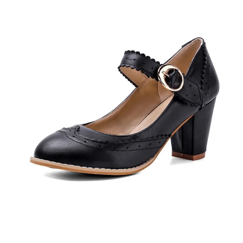 Chaussures Habillées Rétro Femmes Doux Bleu Rose Femme Vintage Fête Mariage Pompes Dames - Rose