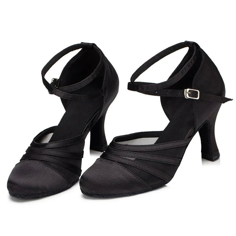 Chaussures Latines Pour Femmes D'intérieur Dames - Talon Noir De 5 Cm