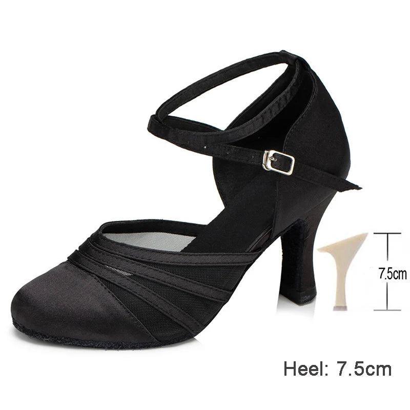 Chaussures Latines Pour Femmes D'intérieur Dames - Talon Noir De 5 Cm