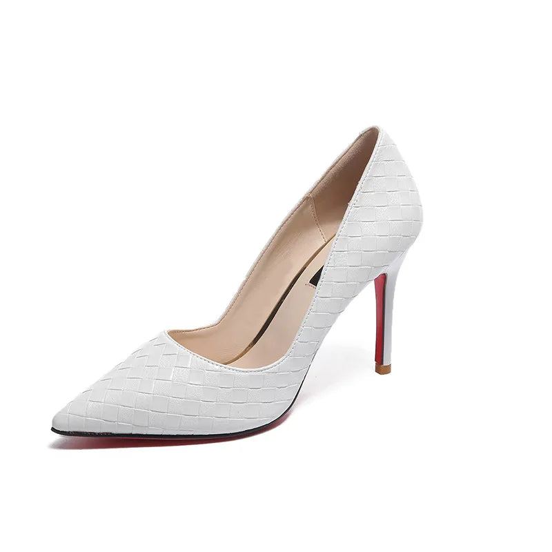 Escarpins Femmes Blanc Fille Talon Haut Femme Bien Avec Des Chaussures Pour De Princesse Fraîches - Noir