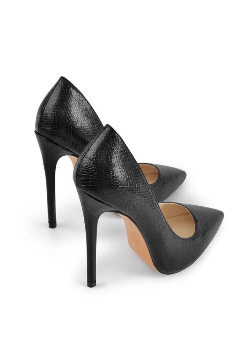 Escarpins Noirs À Enfiler Pour Femmes Chaussures Classiques À Talons Hauts De 12cm