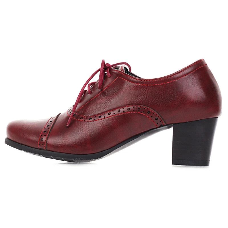 Femmes Pompes Chaussures Classique Décontracté Western Oxford Fête Bureau Femme - Noir