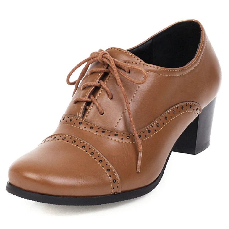 Femmes Pompes Chaussures Classique Décontracté Western Oxford Fête Bureau Femme - Noir