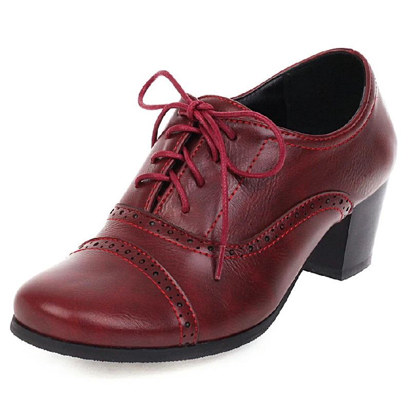 Femmes Pompes Chaussures Classique Décontracté Western Oxford Fête Bureau Femme - Noir