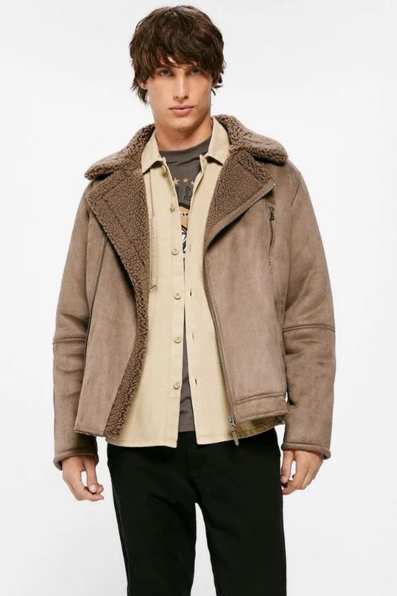 Manteau De Fourrure D'automne Et D'hiver Pour Hommes Veste À Revers Rétro De Style Européen