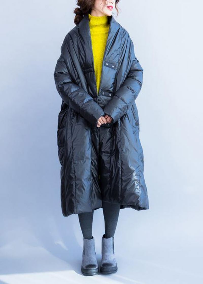 Décontracté À La Mode Grande Taille Doudoune Col En V Vêtements D'hiver Noir Hiver Manteau En Duvet De Canard - Doudounes femmes