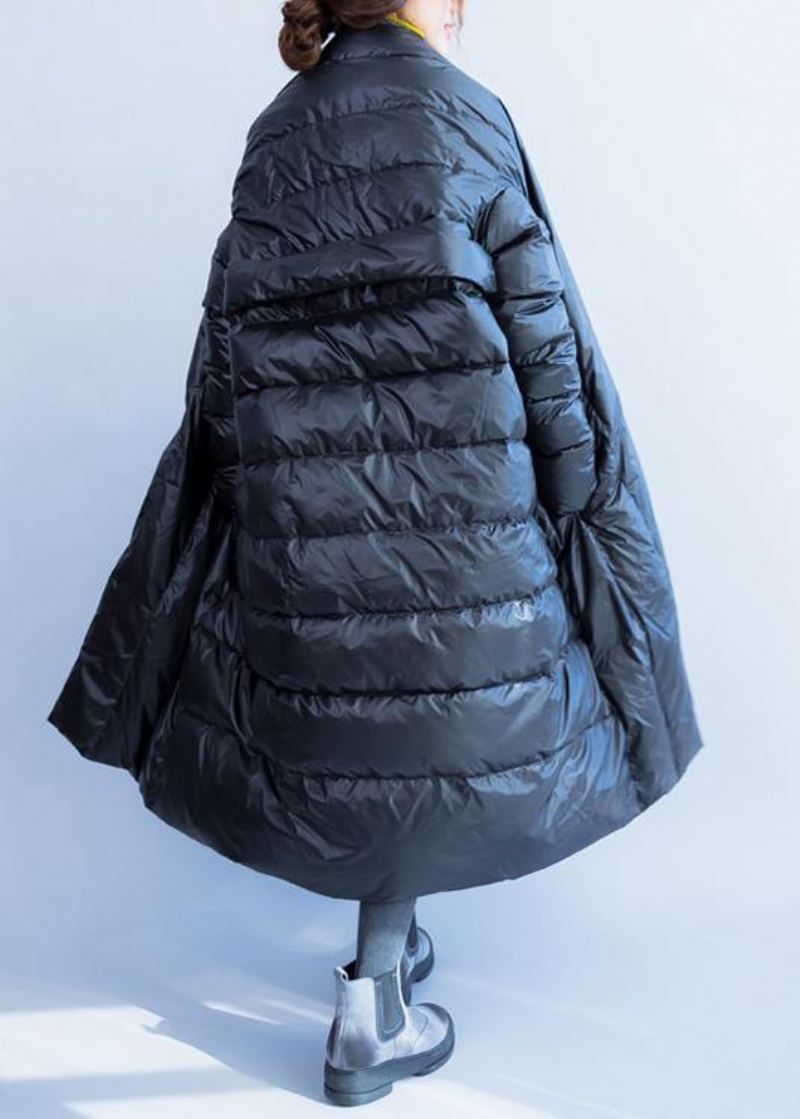 Décontracté À La Mode Grande Taille Doudoune Col En V Vêtements D'hiver Noir Hiver Manteau En Duvet De Canard - Doudounes femmes