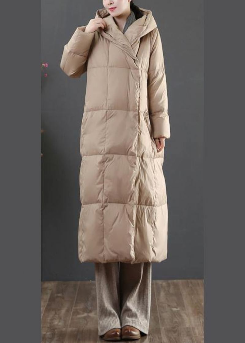 Doudoune Dorée Décontractée Pour Femme Parka Surdimensionnée Avec Poches À Capuche Vêtements D'extérieur D'hiver - Or