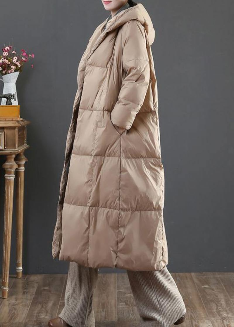 Doudoune Dorée Décontractée Pour Femme Parka Surdimensionnée Avec Poches À Capuche Vêtements D'extérieur D'hiver - Or