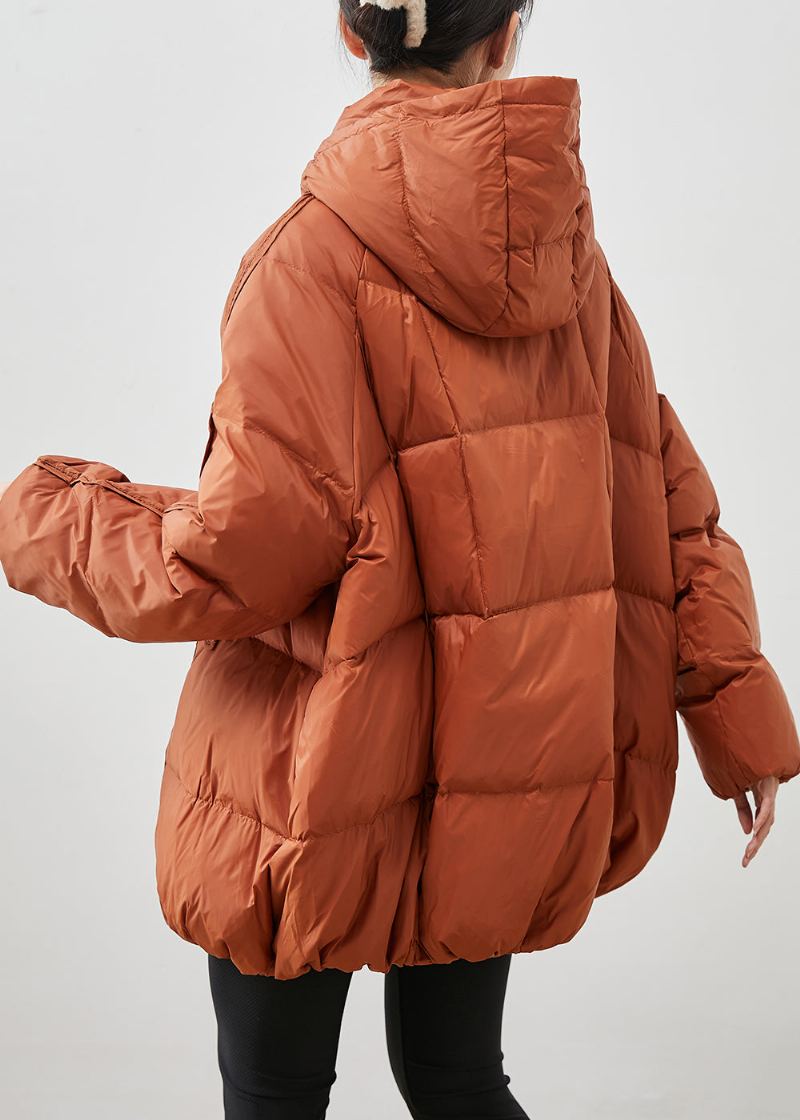 Doudoune Surdimensionnée En Duvet De Canard Orange Ajustée Pour L'hiver - Doudounes femmes