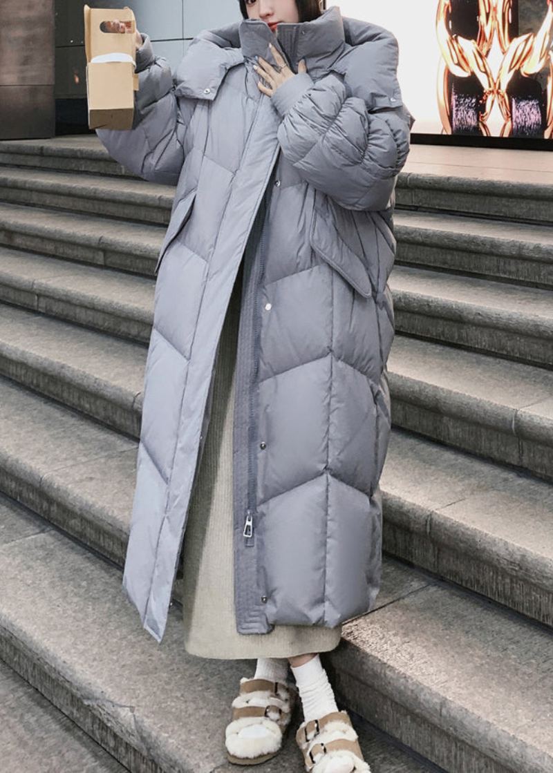 Femmes Gris À Capuche Chaud Canada Goose Veste Hiver - Doudounes femmes