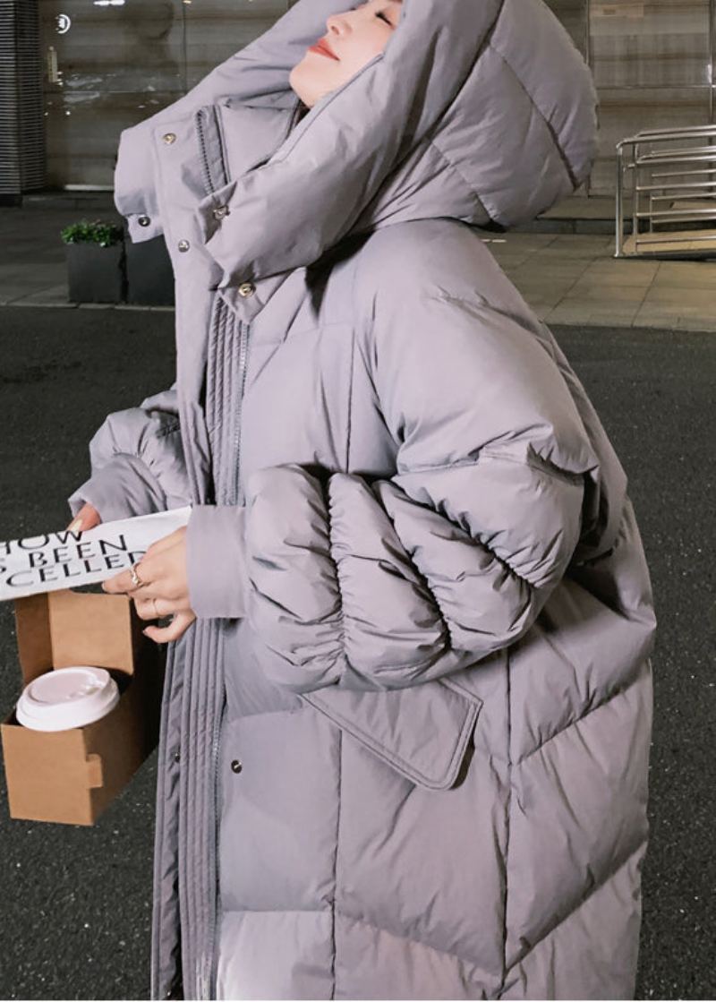 Femmes Gris À Capuche Chaud Canada Goose Veste Hiver - Doudounes femmes