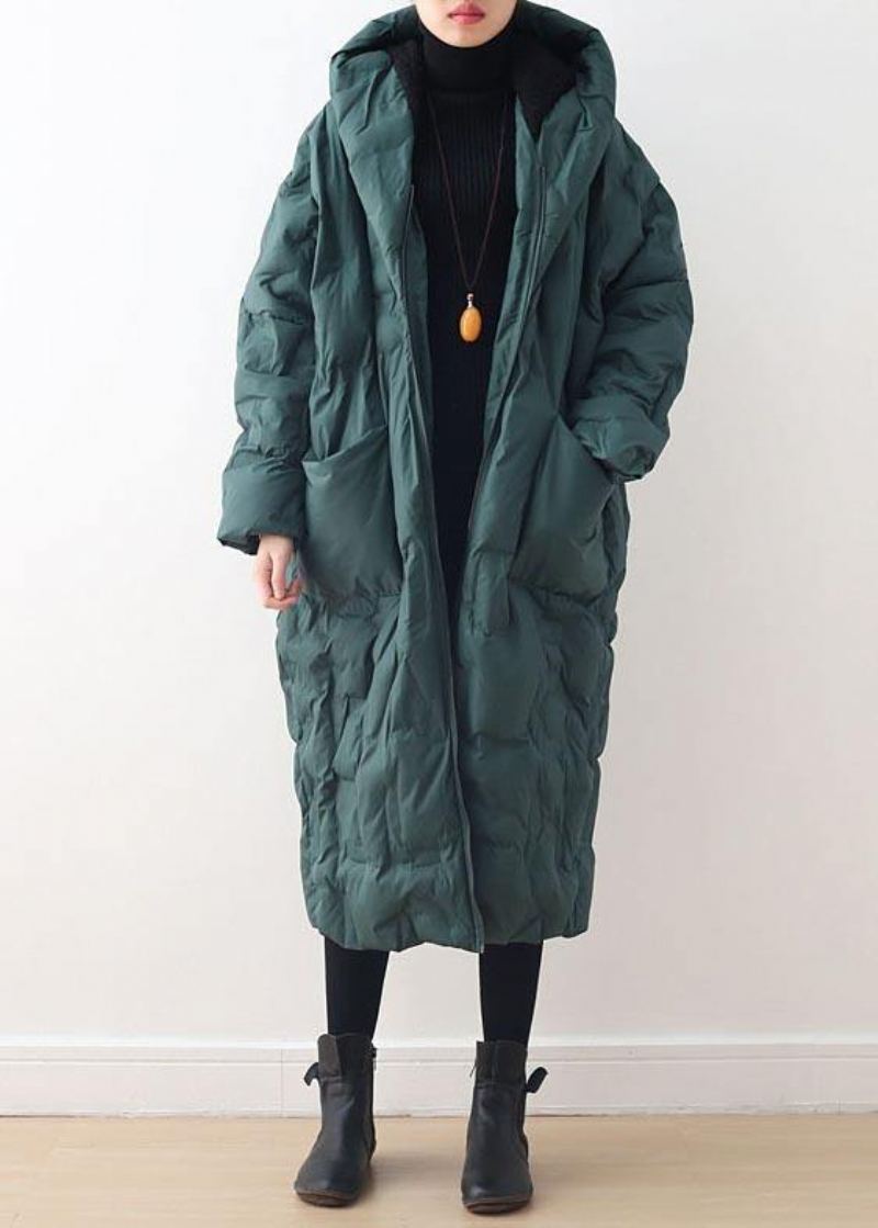 Manteau Chaud Surdimensionné Vert Noirâtre 2024