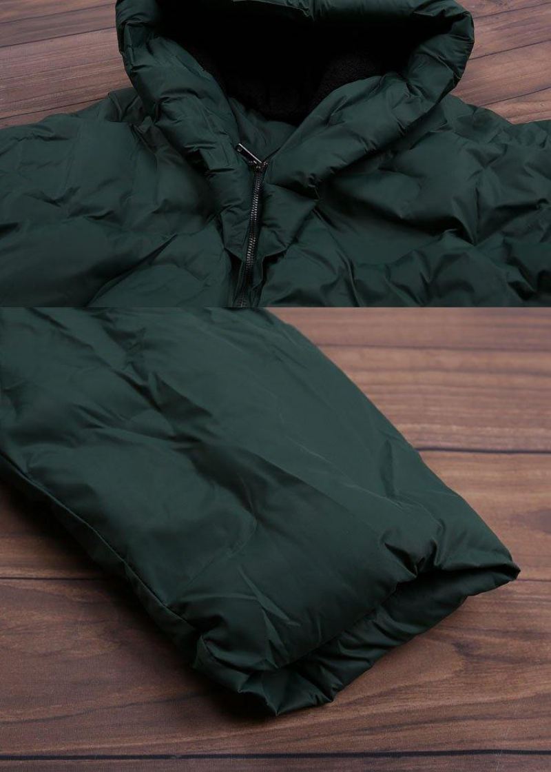 Manteau Chaud Vert Noirâtre Pardessus Rétro Littéraire Design Original 2024 - Jaune