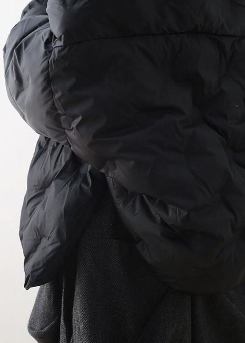 Manteau Court Ample Grande Taille En Coton Avec Boucle Dissimulée Rembourré Fin 2024 - Doudounes femmes