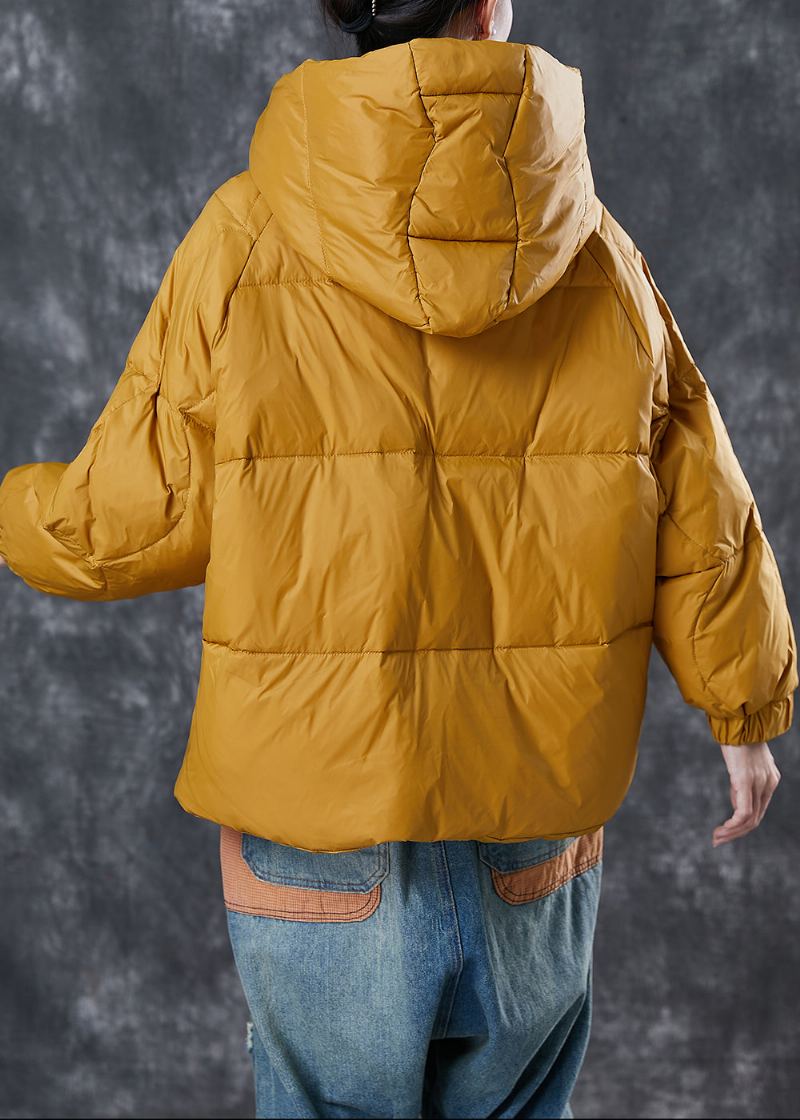 Manteau En Duvet De Canard Chaud Jaune Bouton Chinois Hiver - Doudounes femmes