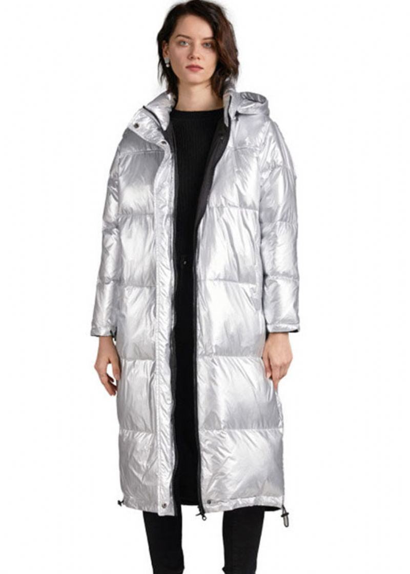 Manteau En Duvet D'hiver En De Canard Canada Coupe Slim À Fermeture Éclair Art Grey - Gris