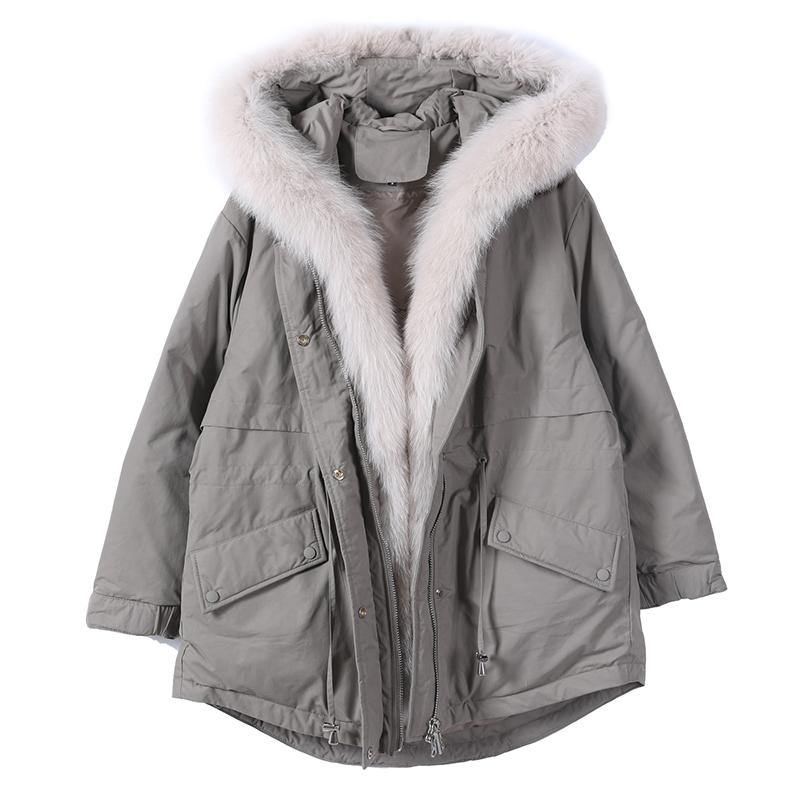 Manteau D'hiver Chaud Et Ample Parka À Capuche Avec Cordon De Serrage - Doudounes femmes