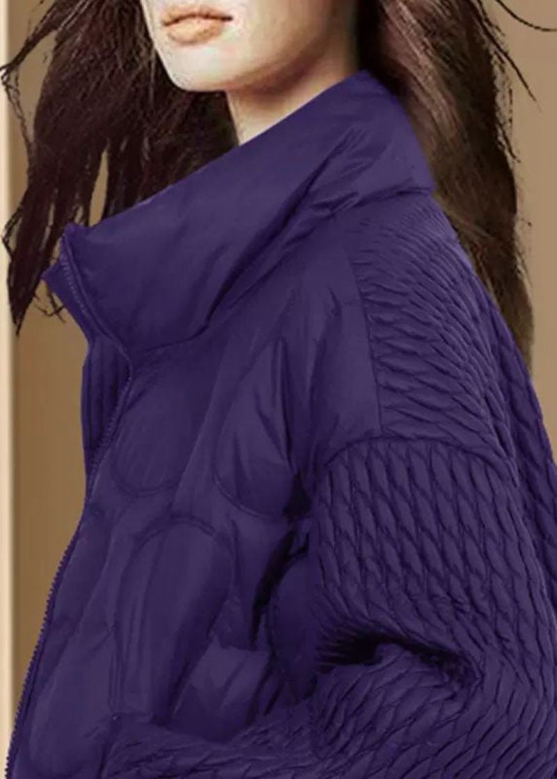 Manteau Witner Surdimensionné À Col Montant Et Rempli De Coton Fin Violet Naturel - Doudounes femmes