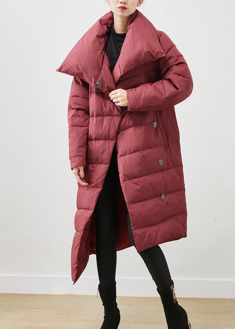 Veste Chaude Asymétrique En Duvet De Canard Pour Femme Manteau D'hiver