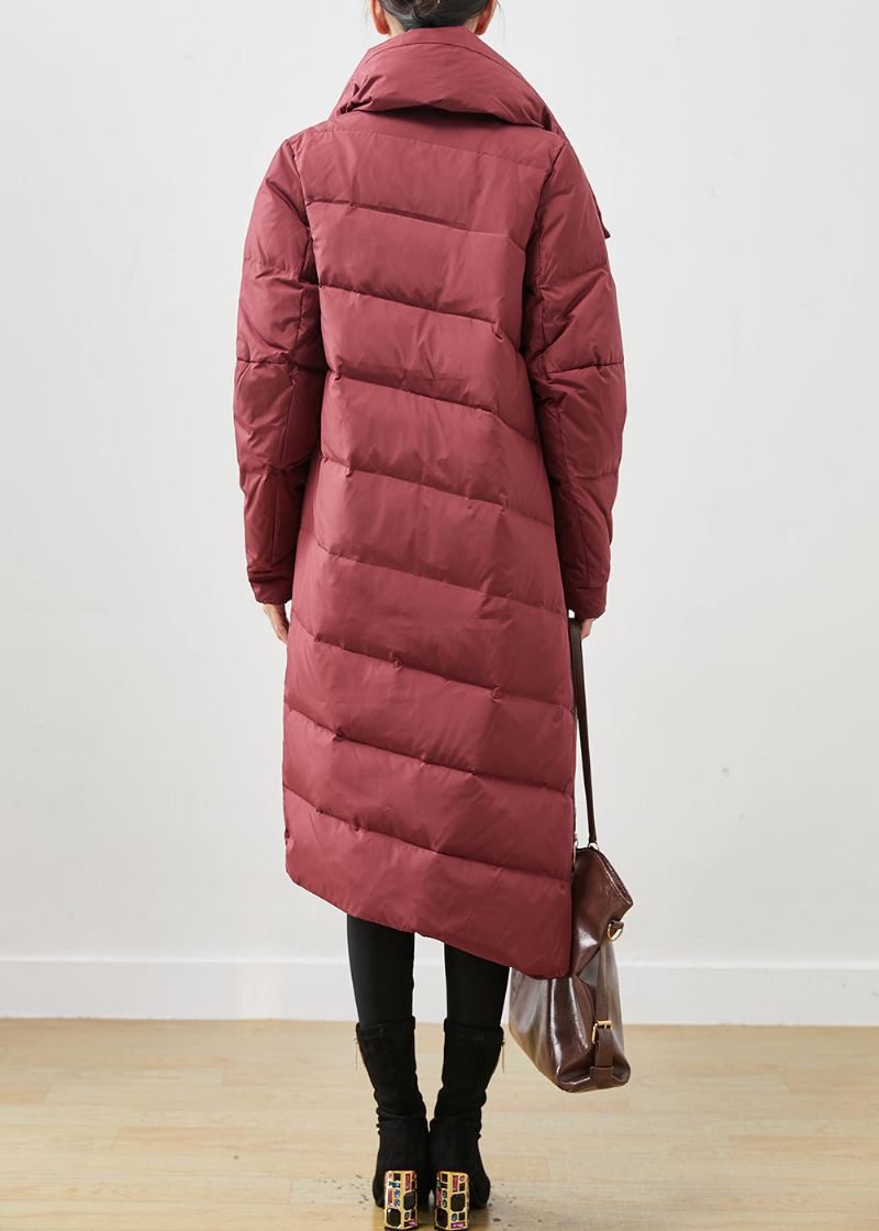 Veste Chaude Asymétrique En Duvet De Canard Pour Femme Manteau D'hiver - Doudounes femmes