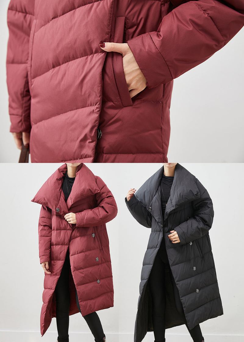 Veste Chaude Asymétrique En Duvet De Canard Pour Femme Manteau D'hiver - Doudounes femmes