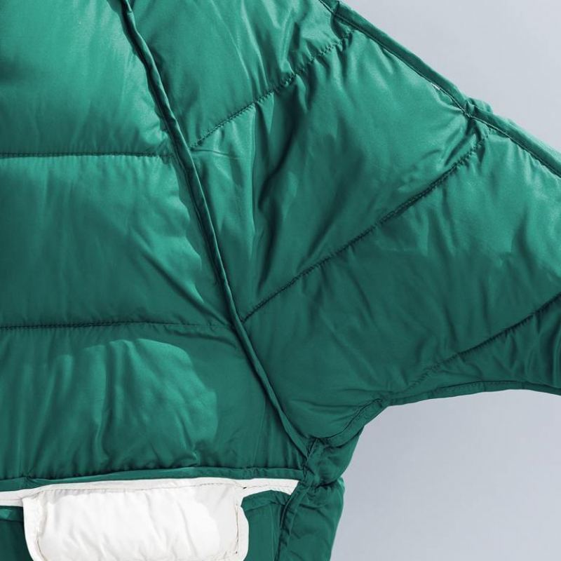 Veste En Coton Vert De Qualité Grande Taille Vêtements À Capuche Avec Cordon De Serrage Poches Épaisses Vestes En À Fermeture Éclair - Noir