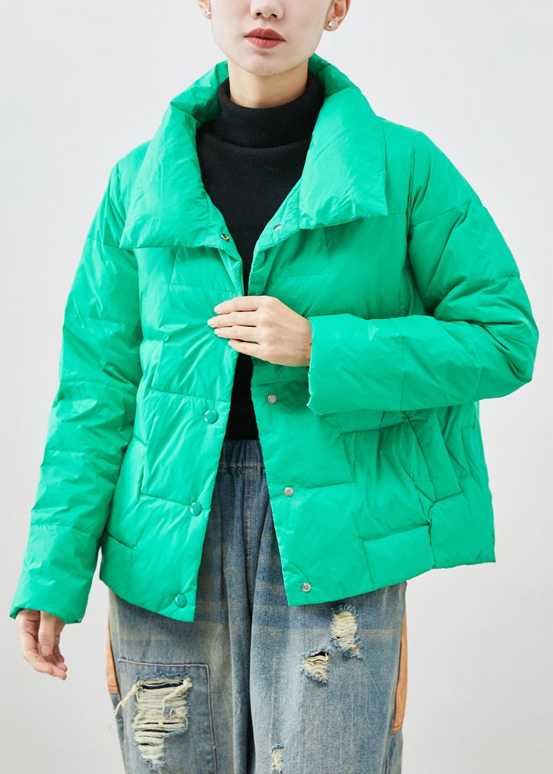 Veste Doudoune Surdimensionnée En Duvet De Canard Vert Naturel Hiver - Doudounes femmes