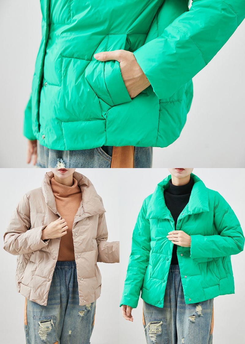 Veste Doudoune Surdimensionnée En Duvet De Canard Vert Naturel Hiver - Doudounes femmes