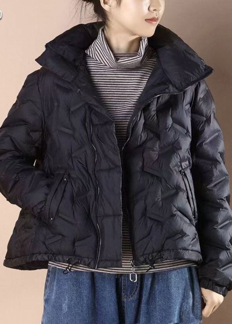 Vestes Bouffantes Courtes Bleues Simples Manteau D'hiver En Duvet Vêtements D'extérieur - Bleu