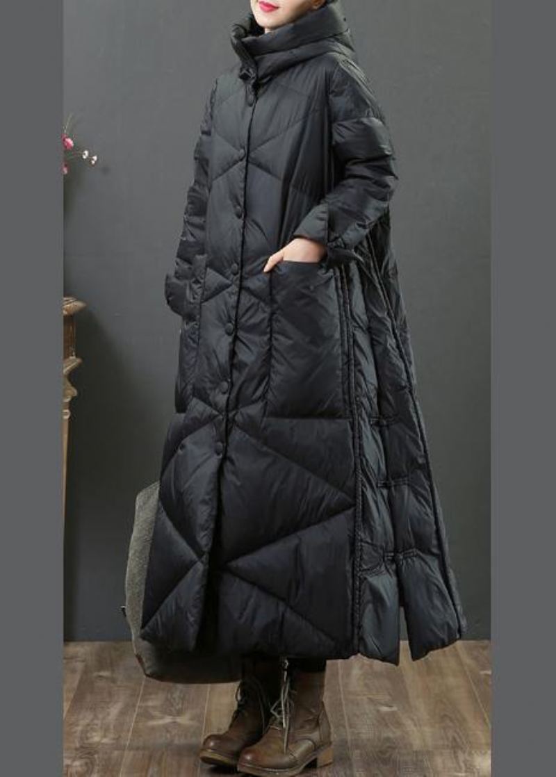 Vêtements Élégants Grande Taille Femmes Parka Vestes Noir À Capuche Boutonné Veste Femme - Rose