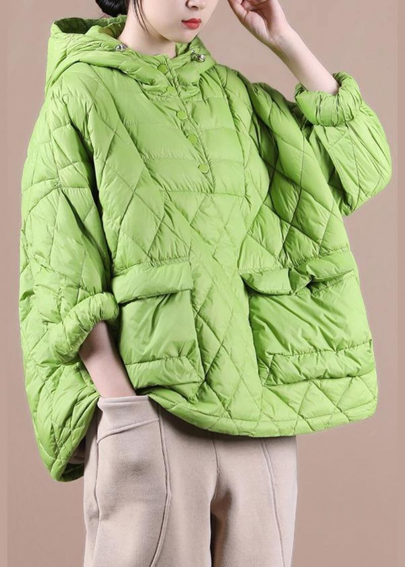 Vêtements D'hiver 2024 Vert Nouvelles Femmes Manteau En Coton Ample Grande Taille - Vert