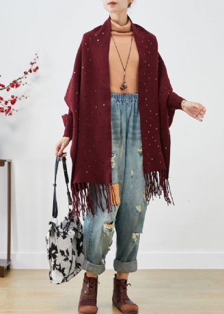 Cardigans En Cachemire À Paillettes Et Pompons De Mûrier Français Automne