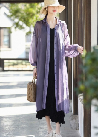 Violet 2024 Upf 50+ Tulle Long Cardigans Manches Longues