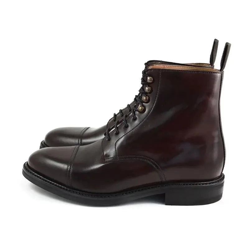 Bottes D'hiver Antidérapantes Pour Hommes De Travail En Velours Chaussures De Styliste En Cuir Véritable Servantes - Marron